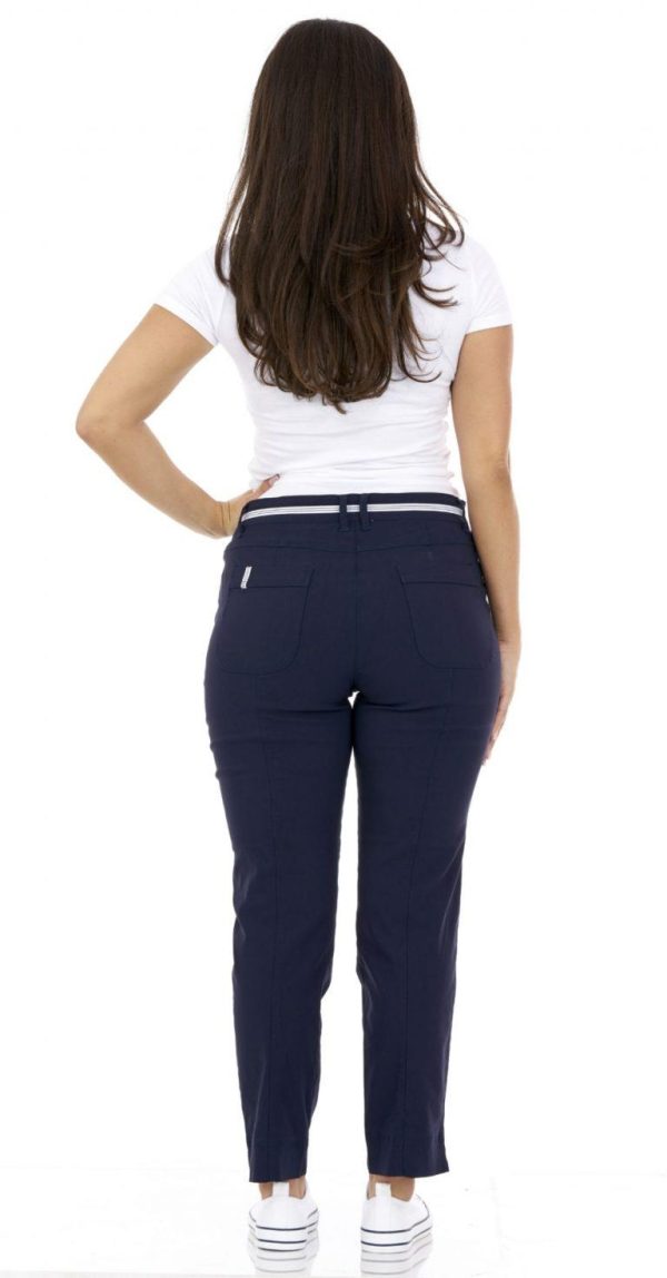 Pinns Ankle Grazer bengaline trousers navy - Image 2