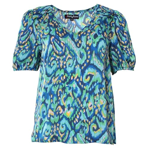 Rant & Rave Rose Top Blue - Image 3