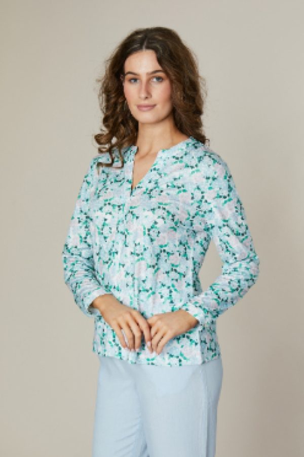 Jessica Graaf Ladies Floral V Neck Long Sleeve Top - Image 2