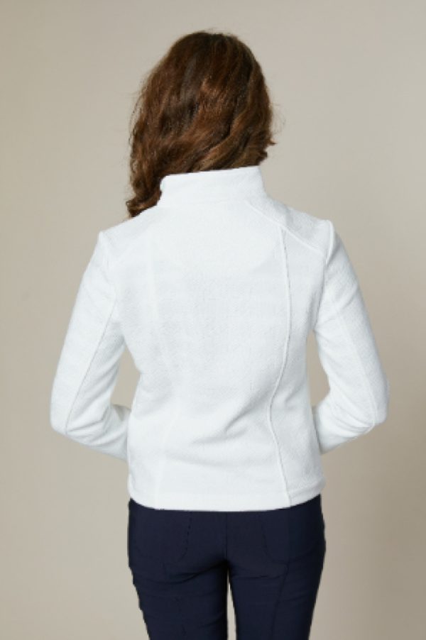 Jessica Graaf Textured Zip Detail Jacket Cream - Image 3