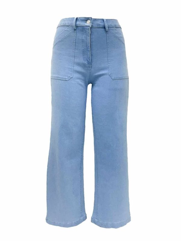 Mudflower Wide Leg Jeans Light Blue - Image 2