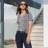 Rant & Rave Lilah Floral Top Navy