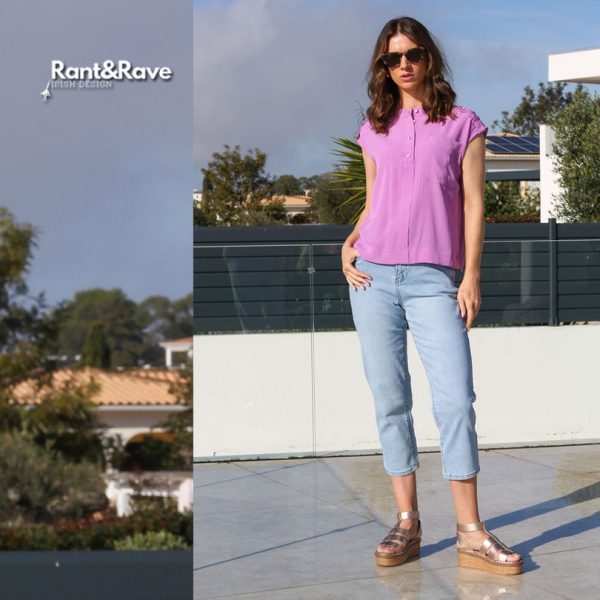Rant & Rave Cassidy Mom Jean Ice Blue