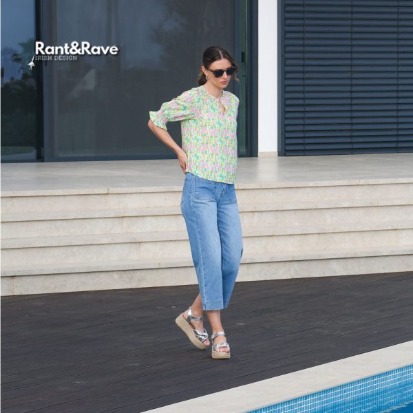 Rant & Rave Teddie Crop Jeans Blue - Image 2