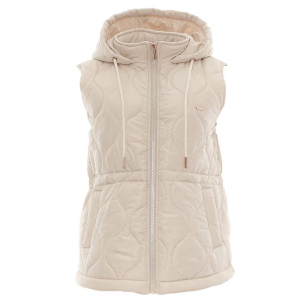 Relax & Renew Denise Quilted Gilet Cream - Image 3