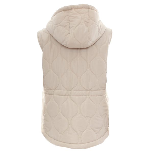 Relax & Renew Denise Quilted Gilet Cream - Image 4