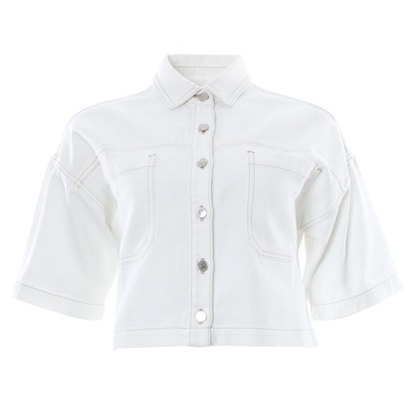 Rant & Rave Caryn SP Crop Jacket White - Image 3