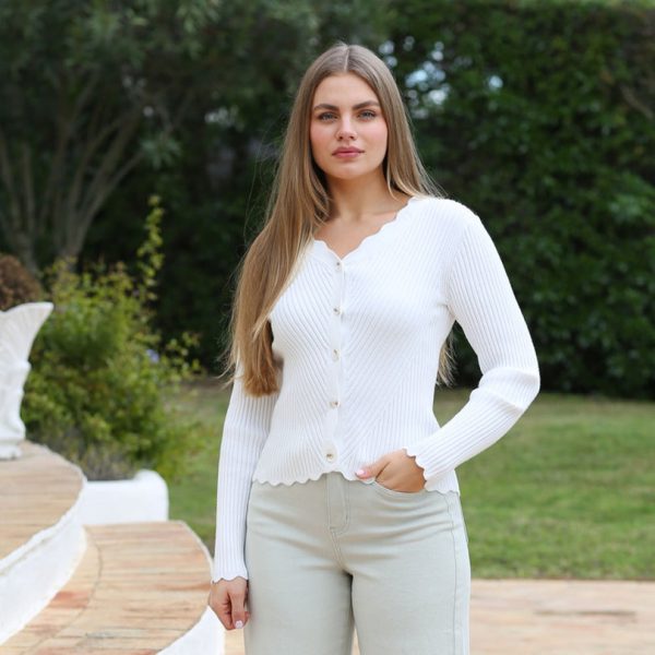 Rant & Rave Elda SP Cardigan White - Image 2