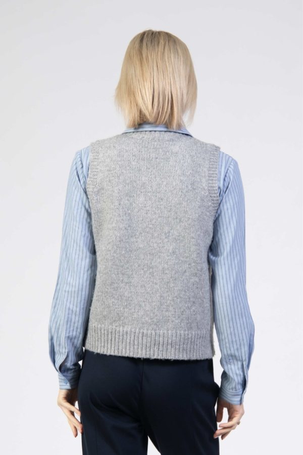Jessica Graaf Tank Top With Blouse Inset Grey - Image 3