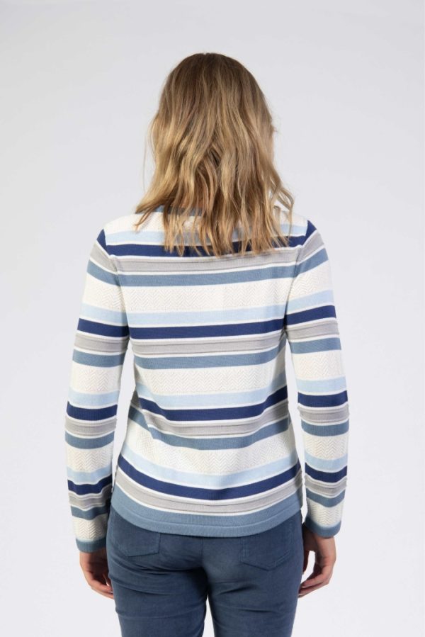 Jessica Graaf Fine Knit Stripe Knit Blue - Image 2