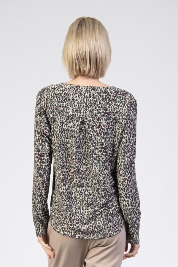 Jessica Graaf Animal Print Top Green - Image 3