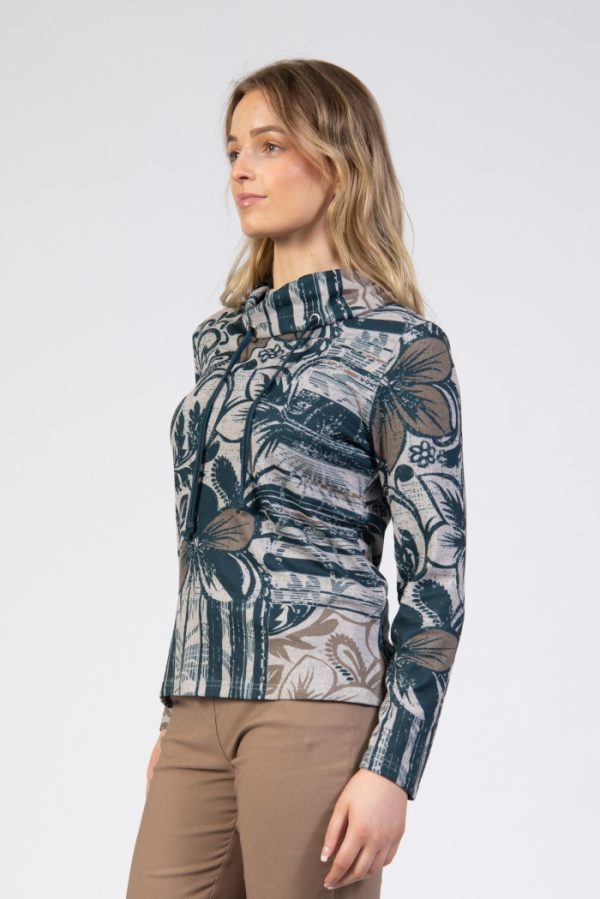 Jessica Graaf Tie String Neck Jumper Green - Image 2