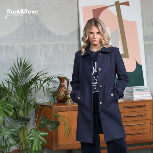 Rant & Rave Kyrie Coat Navy - Image 2