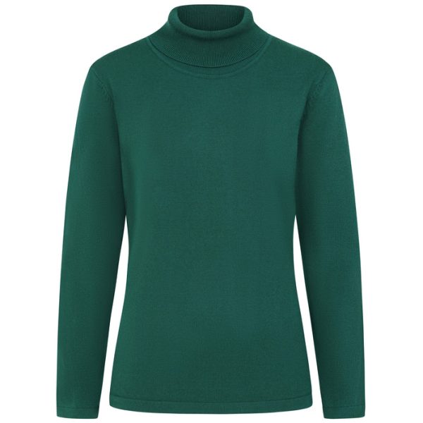 Emreco Basic Roll Neck Jumper Forest Green - Image 3