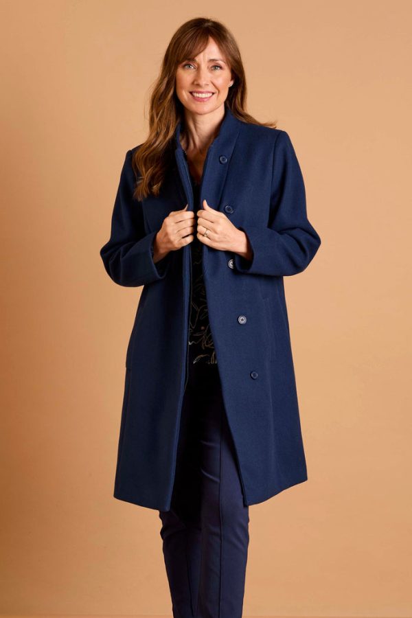 Emreco Smart Wrap Coat Navy - Image 2