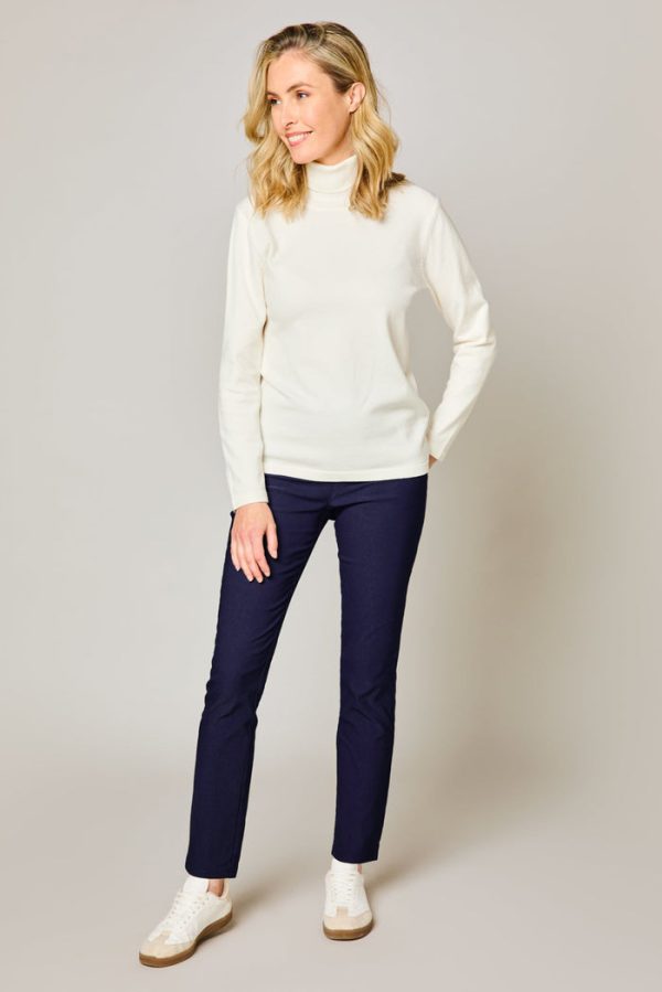 Emreco Jean Style Bengaline 29" Leg Trouser Navy - Image 10