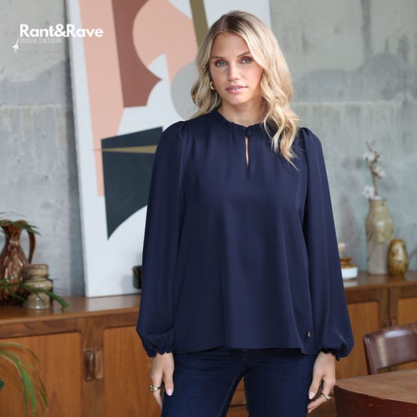 Rant & Rave Fee Top Navy - Image 2