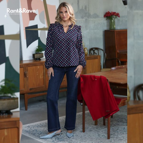 Rant & Rave Taya Top Navy - Image 2