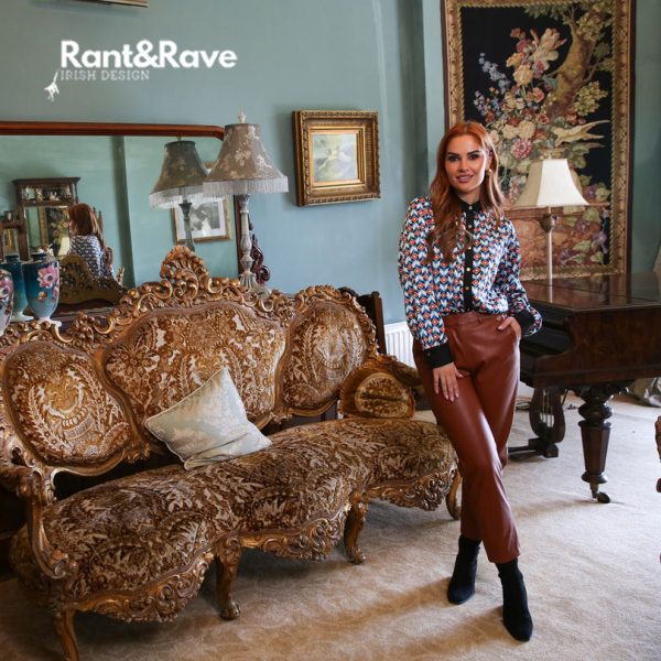 Rant & Rave Lina SP Faux Leather Trousers Tan