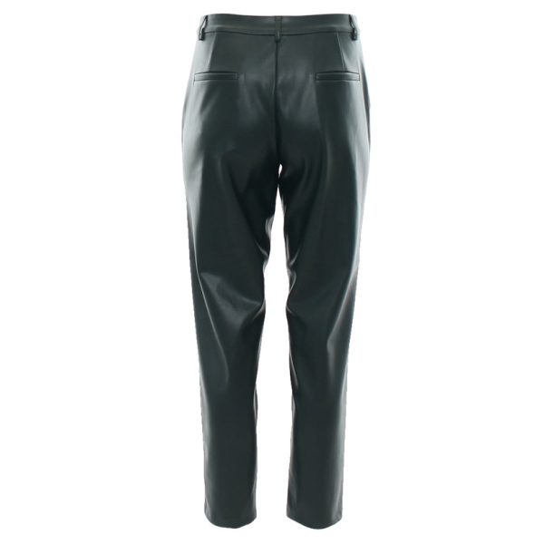 Rant & Rave Lina SP Faux Leather Trousers Green - Image 4
