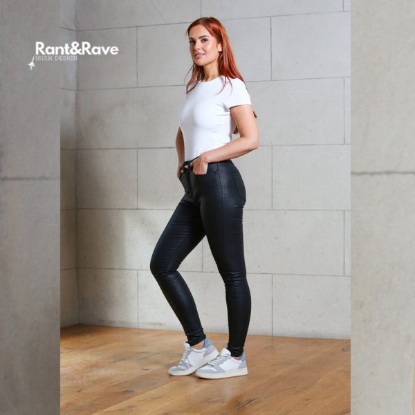 Rant & Rave Nela SP Snakeskin Jeans Black - Image 2