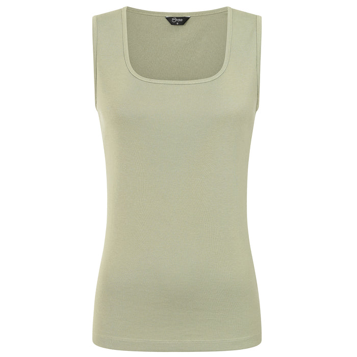 Emerco Square Neck Vest Top Green - Image 3