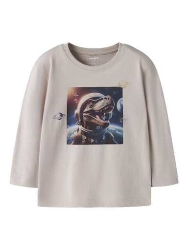 Name It Voto Space Dino LS Reg Top Chateau Grey
