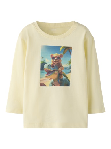 Name It Voto Dino Bear LS Reg Top Pear Sorbet