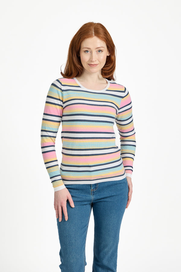 Mudflower Space Dye Stripe L/S Top Pink