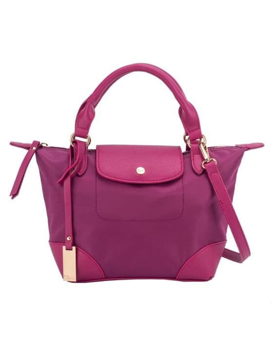 Celestial Nylon Crossbody Bag Raspberry
