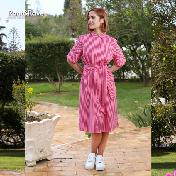 Rant & Rave Alicia Shirt Dress Pink