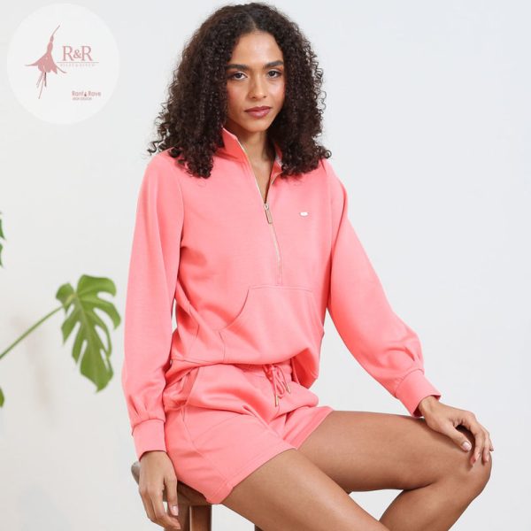 Relax & Renew Jane Half Zip Coral